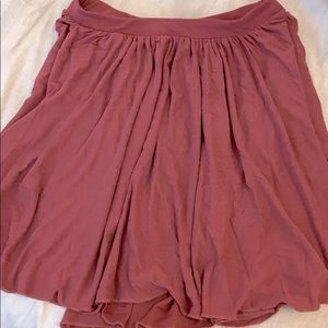 Suede maroon skirt